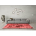 thumbnail image 3 of Ahgly Company Indoor Square Oriental Red Industrial Area Rugs, 6' Square, 3 of 4