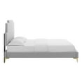 thumbnail image 5 of Modway Lindsey Performance Velvet King Platform Bed in Light Gray, 5 of 9