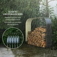 thumbnail image 4 of Outsunny 4.7' x 1.4' x 4.7' Firewood Shed, Galvanized Steel Log Storage Shed with Rubberized Edge for Safety, 4 of 10
