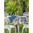 thumbnail image 2 of Outdoor Tablecloth with Umbrella Hole and Zipper, Vintage Fall Blue Round Table Cloth 60 Inch Waterproof Tablecloth, Thanksgiving Botanical Pumpkins Rustic Picnic Table Cover for Patio Camping, 2 of 7