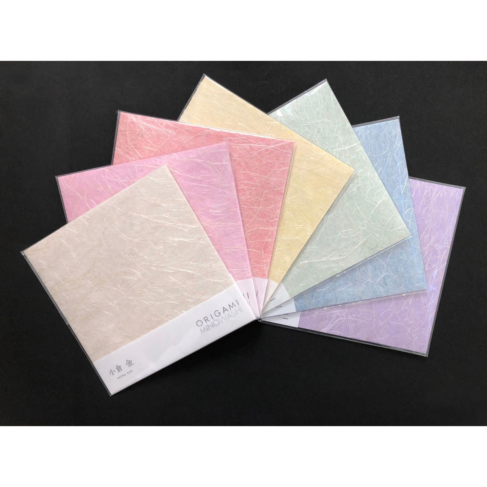 Japanese Mino Washi Origami Paper – Ogura Aka Red, 6.1" Square, 20 Sheets, Natural Hemp Fiber, Made in Japan