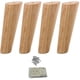 thumbnail image 1 of Uds. Patas de madera para muebles, patas cónicas para sofá, patas para muebles de madera maciza de 7 pulgadas, 1 of 5