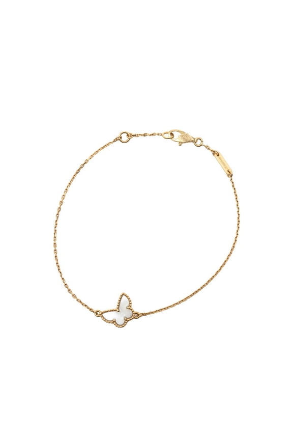 Pre-Owned Van Cleef & Arpels Sweet Papillon Bracelet VCARF69300 18KYG Yellow Gold Au750 Mother...