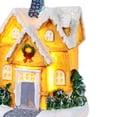 thumbnail image 4 of Bewildely Resin Christmas Scene Snow House LED Desktop Set Village Decoration Kits de decoración para fiestas casa de oro, 4 of 6