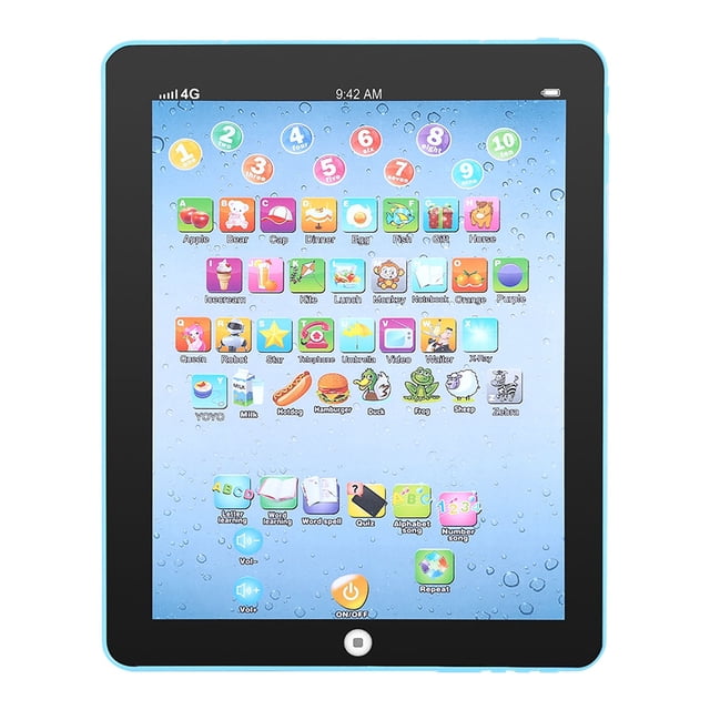 Tableta de aprendizaje temprano para niños y bebés, juguete electrónico educativo para niños pequeños.