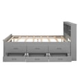thumbnail image 6 of Euroco Wood Full Size Platform Bed with Storage Headboard, Trundle Bed and 3 Drawers, USB Charging and Shleves for Kids Teens, Gray, 6 of 14