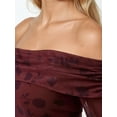 thumbnail image 2 of Off-Shoulder Bodycon Mini Dress with Floral Pattern, 2 of 4
