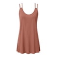 thumbnail image 3 of Kukoosong Women's Sleeveless Spaghetti Strap Tank Dress, Scoop Neck Mini Casual Loose Flowy A-Line Slip Dress, Soft Stretchy Summer Nightgown for Home Use, 3 of 7