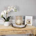 thumbnail image 3 of Northlight Basket Style Iron Pillar Candle Holder - 9.5" - Gold Finish, 3 of 6