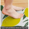 thumbnail image 6 of Yellow Lemon Kitchen Rugs and Mats Set 2 Pcs Lemons and Leaves Themed Anti Fatigue Waterproof Floor Mat Comfort Standing Runner Mat for Kitchen, Sink, Laundry (17.3" x28" + 17.3" x 47" Thick 0.4" ), 6 of 6