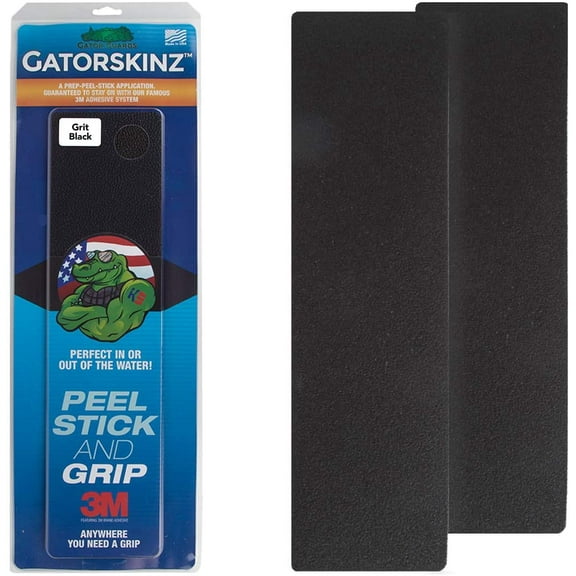 Gatorguard GatorSkinz, Non-Skid Step Pad for Boat Trailers, Black Grit 2pk, 16"x4"