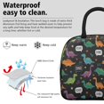 thumbnail image 3 of Womens Black Dinosaurs Speech Bubbles Pattern Lunch Box for Work,Insulated Lunch Bag for Women,Loncheras Para Mujer,Leakproof Adult Lunch Bag for Work,Beach,Travel,Picnic,Camping, 3 of 7