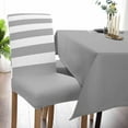 thumbnail image 5 of Chair Covers Grey and White Stripe Dining Chair Slipcovers Simple Style Stretch Removable Chair Seat Protector Home Dinning Room Party Decoration Set of 6, 5 of 6