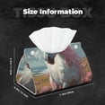thumbnail image 5 of Sikiie Flower White Horse (2) Leather Tissue Box Cover Rectangle, Long Tissue Box Cover, Tissue Box Holder, Tissue Holder for Bathroom, 5 of 7