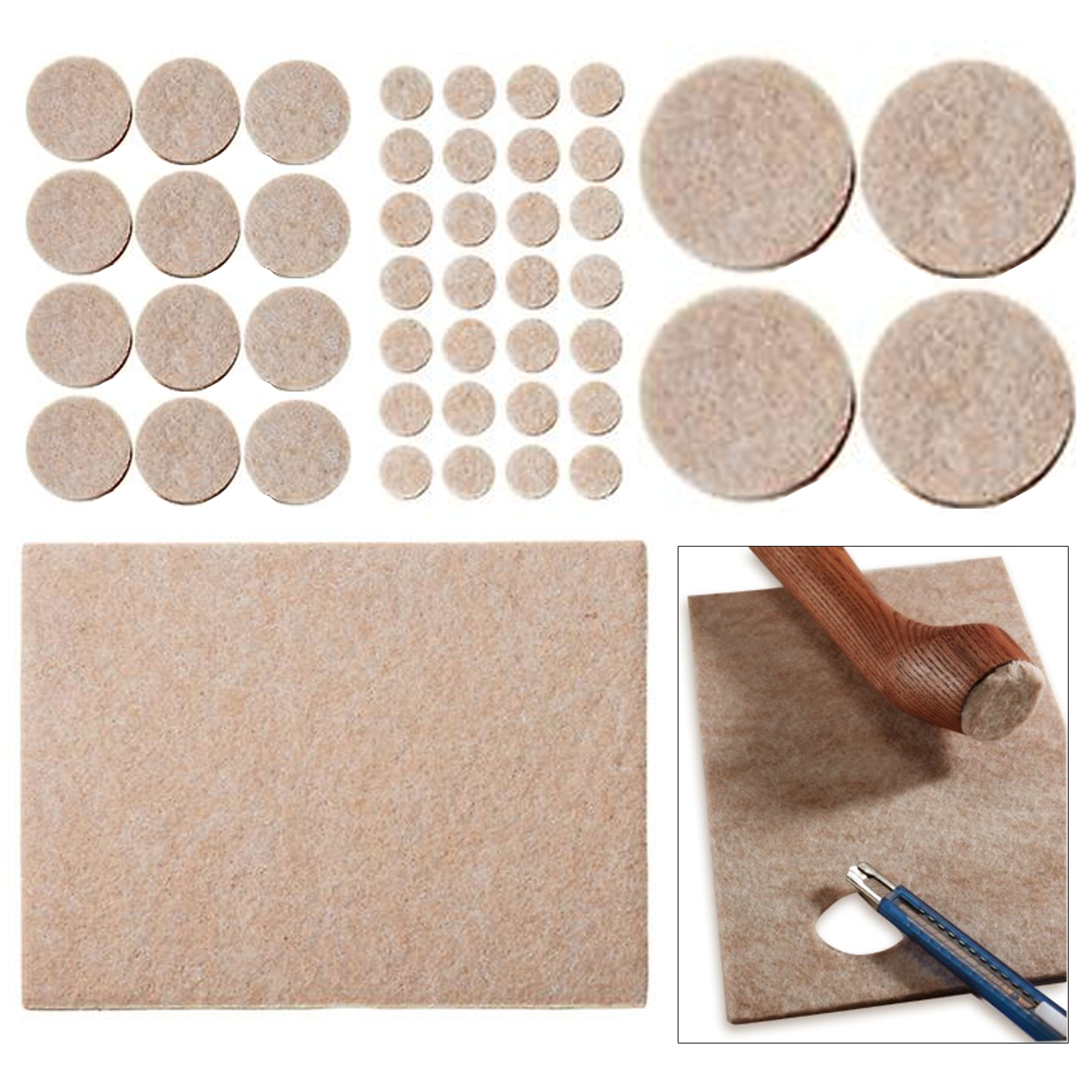 113 PCS VARIETY PACK Protect your floors and furnit NEW HEAVY DUTY FELT PADS 