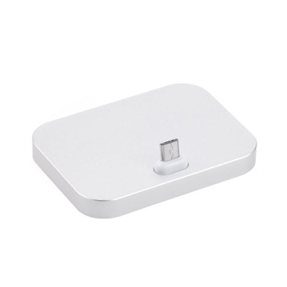 Injueey Soporte de de escritorio para teléfono móvil Estación de acoplamiento de carga de teléfono móvil Soporte de enchufe micro Teléfono y Comunicación Plata