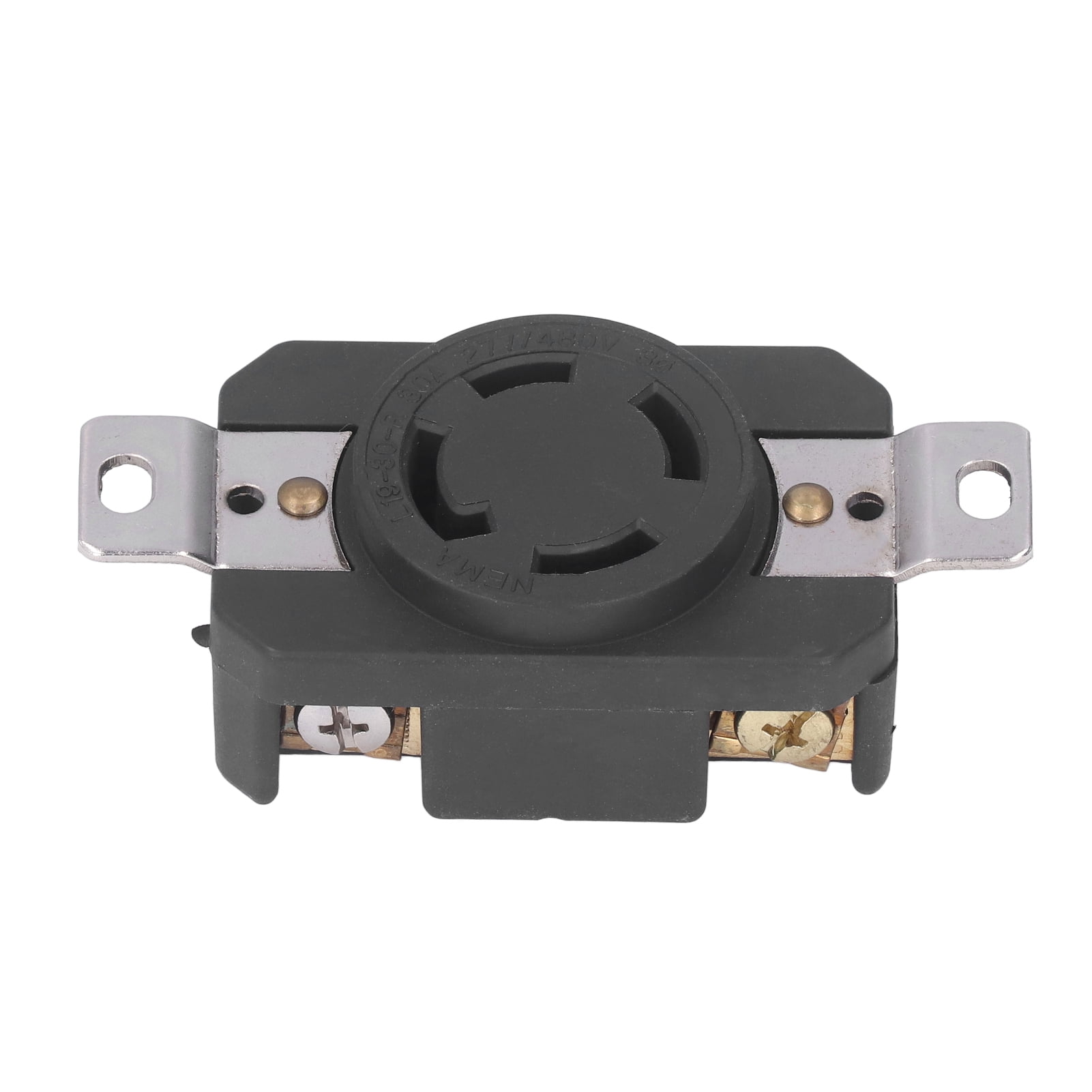 4 Hole Receptacle Socket, 30A 277/480V Industrial Female Outlet  For Dryer For Generator