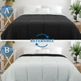 thumbnail image 3 of PiccoCasa Queen Soft Lightweight Down Alternative Comforter Black&Light Gray, 3 of 7