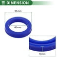 thumbnail image 6 of Universal Oil Seal UN Lip Seal Ring Rotary Shaft Seal 40x55x10mm High Pressure TPU Blue 5 Pcs, 6 of 7