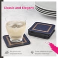 thumbnail image 3 of Pimpernel Classic Midnight Blue Coasters - Set of 6, Heat & Stain Resistant Square Coasters with Durable Cork Backing - 4 Inch Drinkware Pads for Dining Table, Bar, Kitchen, Coffee Station, 3 of 7