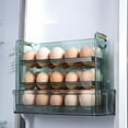 thumbnail image 4 of mfyjkho Huevera plegable de grado alimenticio con orificios de ventilación|gran capacidad para 30 huevos|diseño de 3 capas para un almacenamiento organizado, 4 of 6