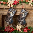 thumbnail image 6 of Bingfone Oil Painting Tribal Wolf Print Personalized Christmas Stocking - Snowman Design Large 18 inch,Family Holiday Season Decor, 6 of 8