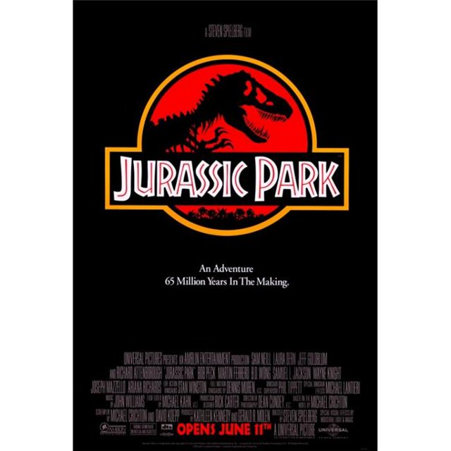 Pop Culture Graphics Jurassic Park Movie Poster Print, 27 x 40