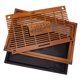 thumbnail image 3 of Bandeja de té simple tipo cajón drenaje de madera almacenamiento de agua juego de mesa de té Gongfu para el hogar naranja, 3 of 10
