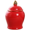 thumbnail image 1 of Petit Pot en Céramique Rouge avec Couvercle, Bocal à Café Petit, Bocaux à Thé Rouges Pots en Céramique Rouges, Bocal à Thé en Porcelaine Bocal avec Couvercle Bocal de Conservation des Aliments Contenant pour Aliments Secs pour Biscuit Grain de Café, 1 of 8
