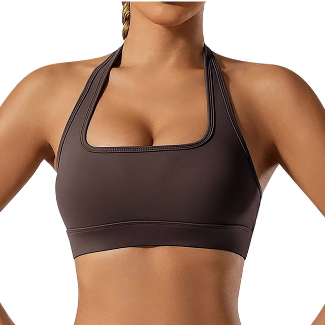 Womens Seamless Lightweight High Elastic Breathable Shock-absorbing Running Sports Fitness Yoga Bra
