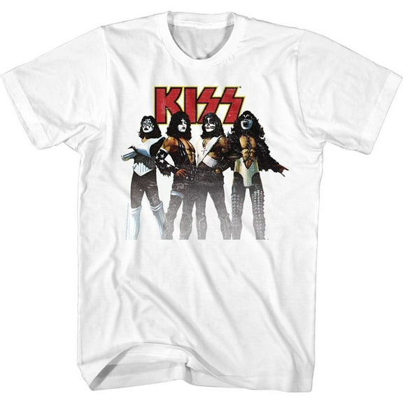 Kiss Band White Adult T-Shirt 5Xl