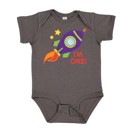 

Inktastic 1st Birthday Rocketship One Year Old Boys or Girls Baby Bodysuit