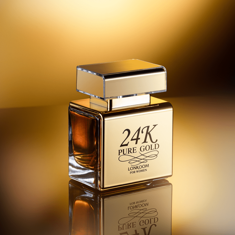 LONKOOM 24K Pure Gold Perfume for Women, Sweet Vanilla Notes Eau