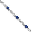 thumbnail image 3 of 14K White Gold Diamond and Sapphire Bracelet, 3 of 5