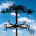 thumbnail image 2 of Weather Vane Métal Résistant aux Intempéries Indicateur de Direction du Vent Rétro Créatif Toit Décoration Accessoire, 2 of 6