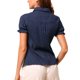 thumbnail image 3 of INSPIRAR CHIC Blusas de Algodón con Cuello Peter Pan y Botones Vintage para Mujeres Chic Azul Oscuro 2XL, 3 of 6