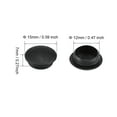 thumbnail image 3 of Uxcell 12mm Dia Black Plastic Locking Hole Plug Button Top Flush Type Screw Cap Cover 50 Pack, 3 of 5