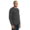 thumbnail image 4 of Port & Company PC55LS Mens Long Sleeve Core Blend Tees, Charcoal - 2XL, 4 of 6