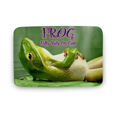 FROG Fully Rely On God Made Aluminum Doormat,Indoor Doormat,Front Back Door Mat 16”x24”