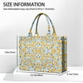 thumbnail image 3 of Large Capacity Tote Bag,Yellow Lemon Fruit Leaves Blue Pattern Handbag Fashion Luxury Tote Bag,15.7"x13"x 5.1" Inches,Laptop Compatible, 3 of 6