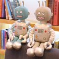 thumbnail image 2 of Cotton Children's Toy Metal Silver Futuristic Cute Cute Cosmic Space Alien Robot Boy's Birthday Gift heqiyong LED, 2 of 2