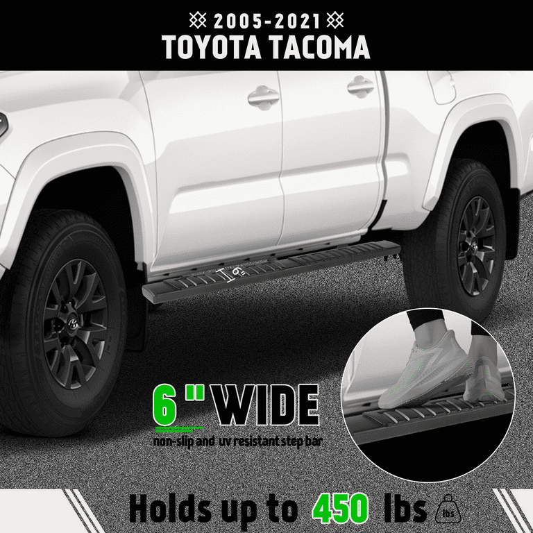 FIT 24-26 TOYOTA Tacoma Double/Crew Cab SS T Running Boards 6.5 Nerf Side Step FIT 24-26 TOYOTA Tacoma Double/Crew Cab SS T Running Boards 6.5 Nerf Side Step