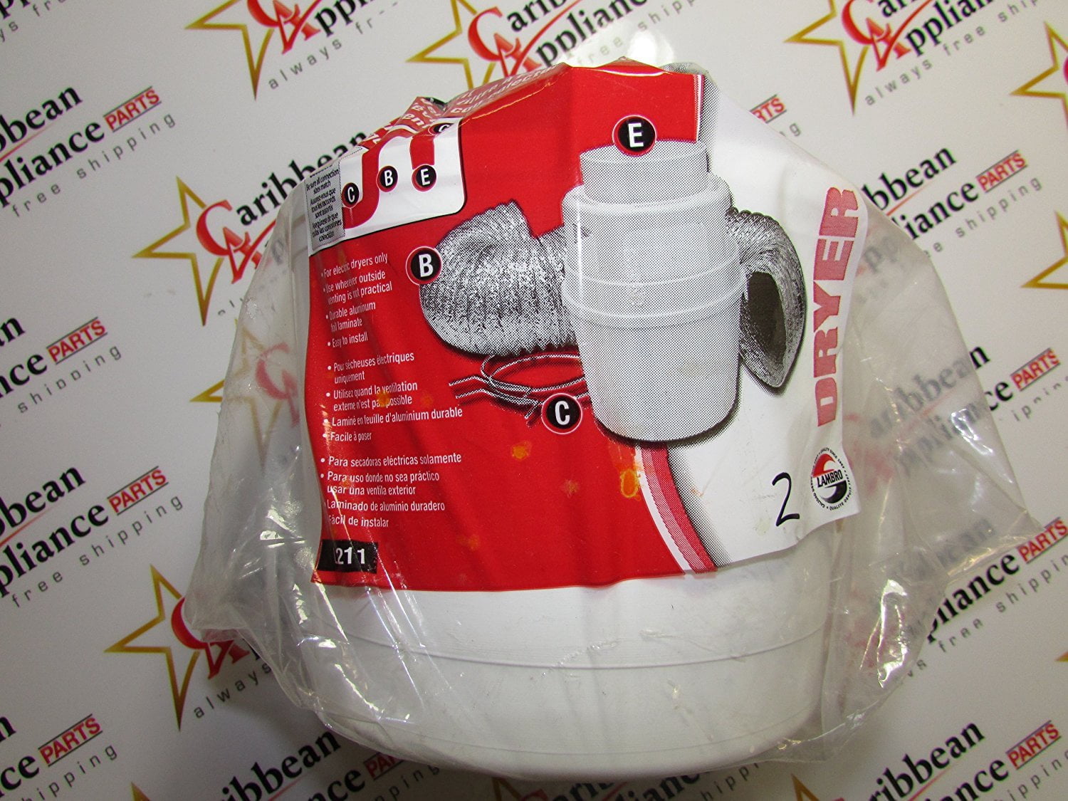 Lambro 211L Lama Flex Lint Trap Kit 4 inch x 5 ft 211L-36