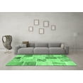 thumbnail image 3 of Ahgly Company Indoor Square Patchwork Emerald Green Transitional Area Rugs, 3' Square, 3 of 4