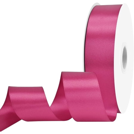 1-1/2 inch Wide 100 Yards Double Face Rose Satin Ribbon Fabric Ribbon for Gift Wrapping Very Suitable for Weddings Decoration Bouquet Balloons Arts Craft Sewing Hair Bow Invitation