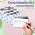 thumbnail image 3 of 4 Pack Index Cards Topboutique Flash Cards with Waterproof Covers Helical Bound Revision Cards Lined Notecards Ruled Flashcards Note Taking Paper for Learning,White,3*5 in,Total 200 Sheets, 3 of 8