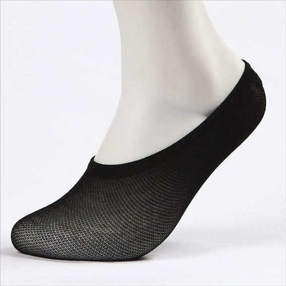 FONDOTIN 5 Pairs Low Cut No Show Socks with Anti-slip and Breathable Function for Men