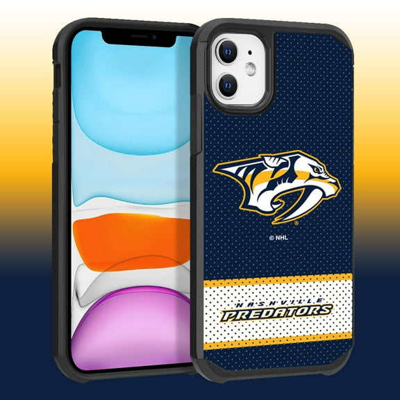 Apple iPhone 11 - NHL Licensed Nashville Predators Team Logo on Jersey Textured Dual Layer Case