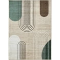 thumbnail image 2 of Rug Branch Eclipse Mid-Century Modern Indoor Area Rug, Beige Green, Abstract - Living Room, Bedroom, Dining Room, and Office, 2 of 7