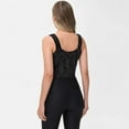 thumbnail image 3 of Women's Sequin Square Neck Tank Top with Sleeveless Design and Cropped Fit - Large, Black, 3 of 7